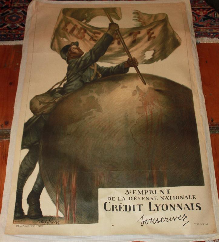 Credit Lyonnais WWI Liberte Poster 3rd Fund