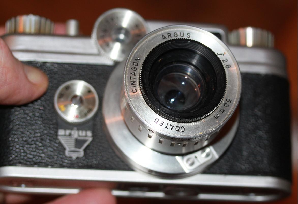 Argus C-Forty-Four Camera with special accesories in a California Coach Leather attache case