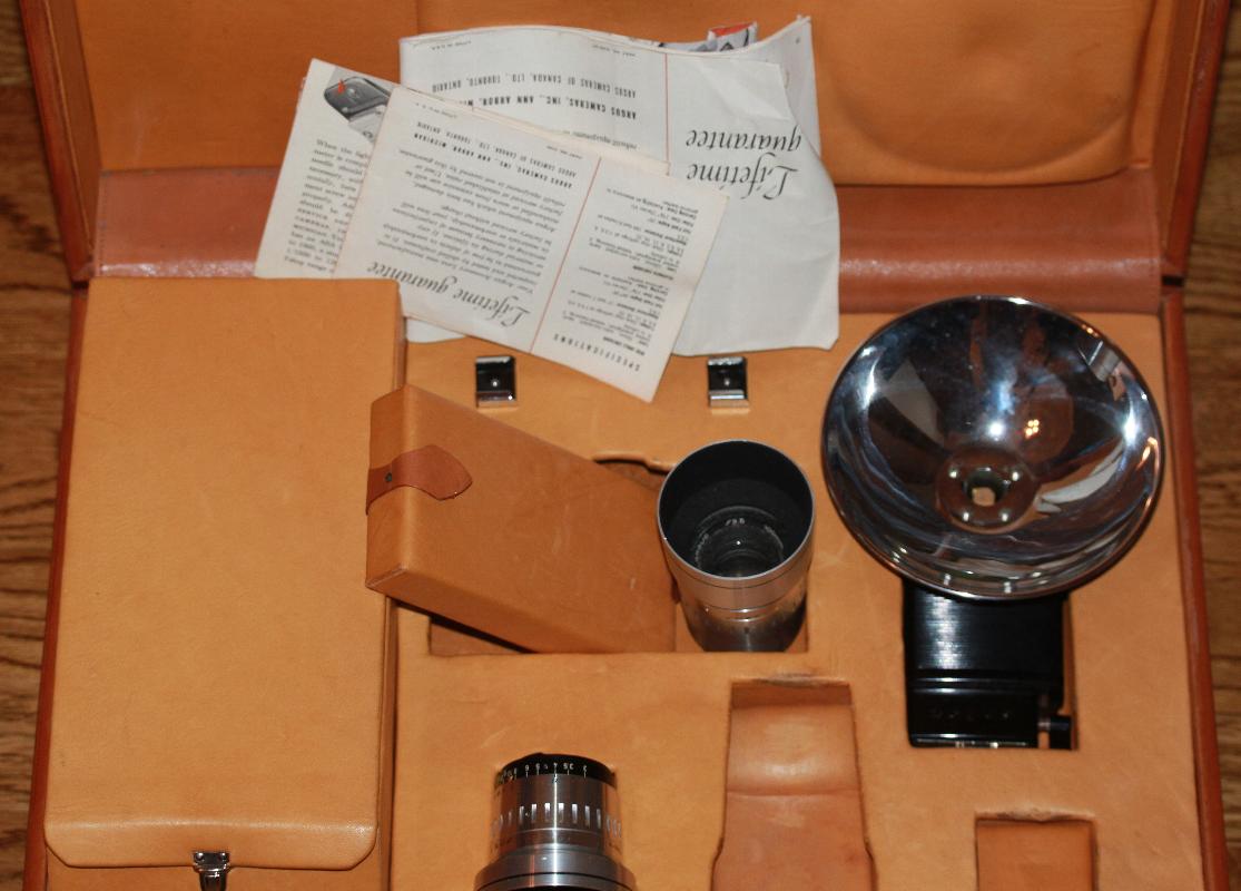 Argus C-Forty-Four Camera with special accesories in a California Coach Leather attache case