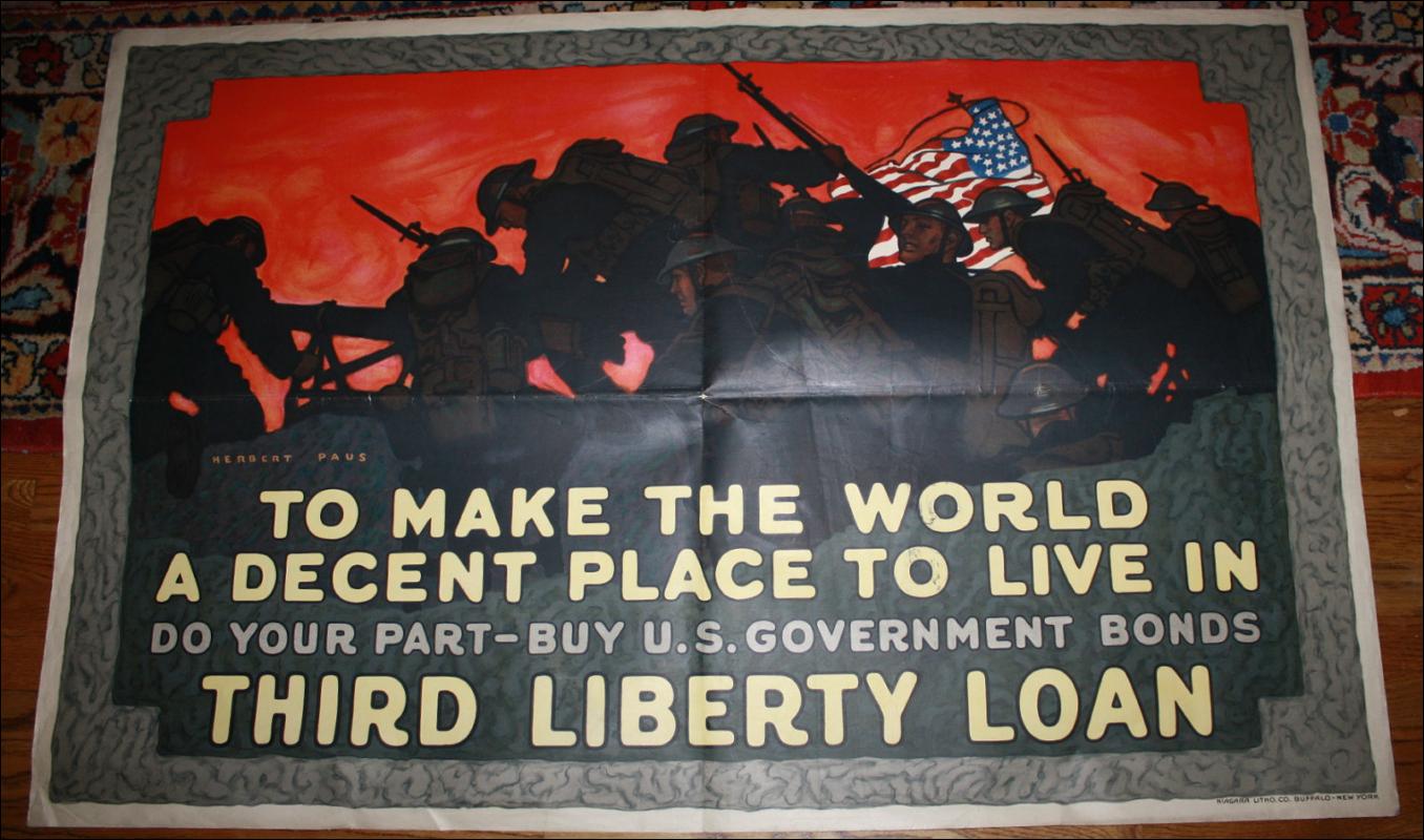 Paus WWI Liberty Loan Poster USA
