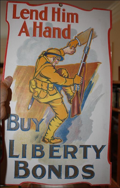 WWI Diecut Liberty Bonds Store Sign