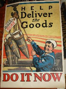 WWI USA Navy Bomb Poster