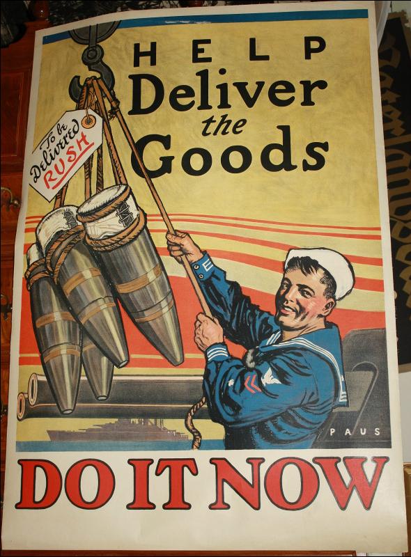 WWI USA Navy Bomb Poster