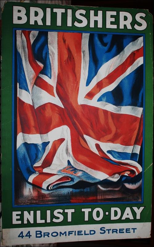 WWI British Store Recruitment Sign Poster