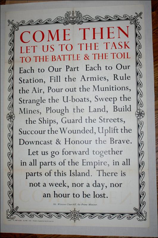WWII Churchill War Poster England
