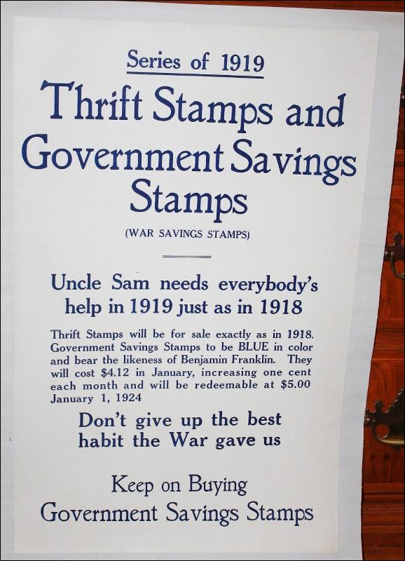 WWI 1919 War Bonds Thrift Xmas Poster
