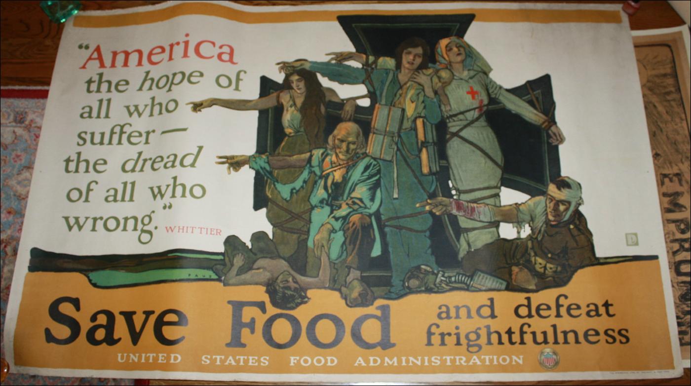 WWI Paus Save Food Poster