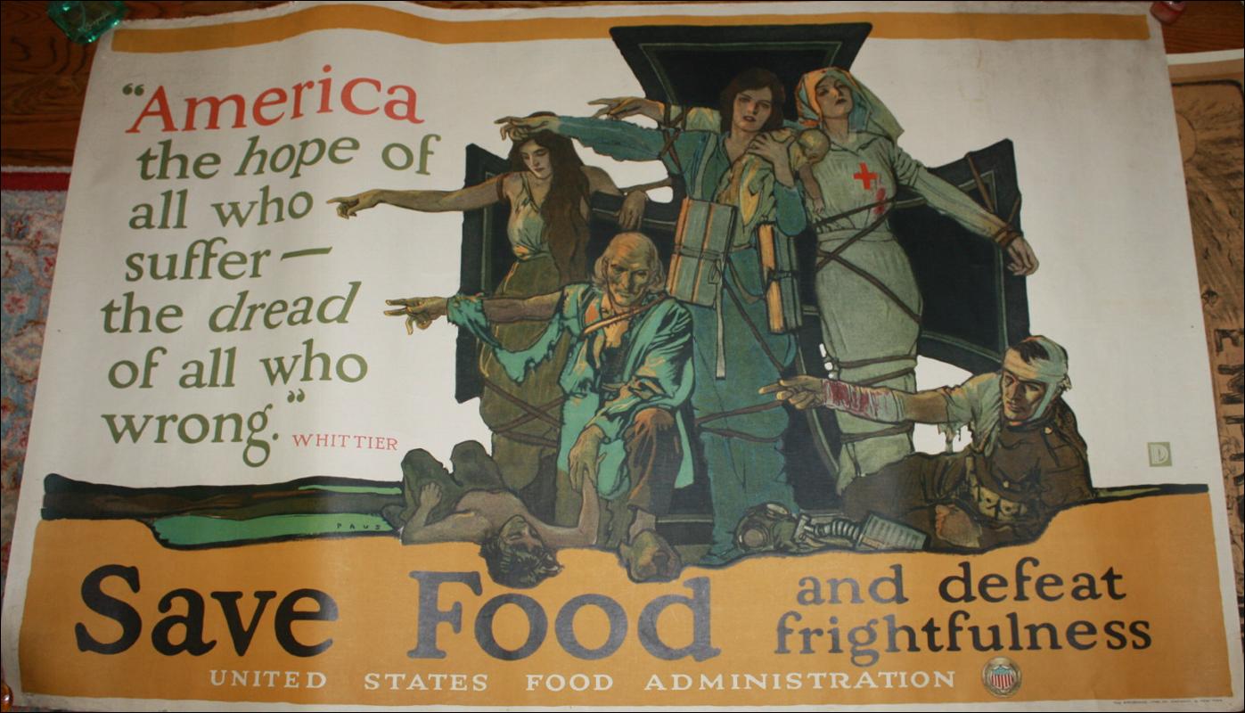 WWI Paus Save Food Poster