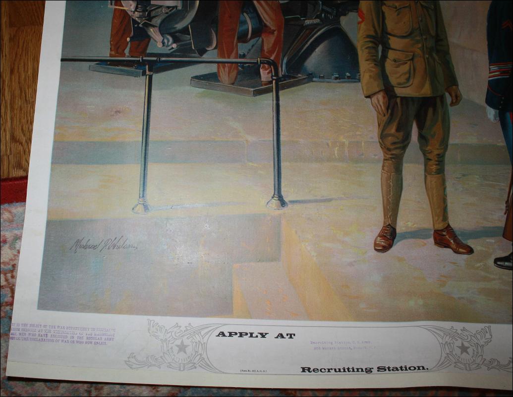 WWI Men Wanted for Recruitment War Poster