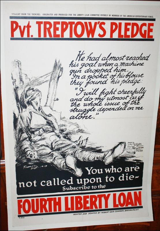 WWI Private Treptow Soldier Poster Bravery