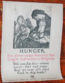 Belgium Hunger Relief Poster WW1
