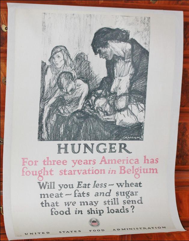 Belgium Hunger Relief Poster WW1