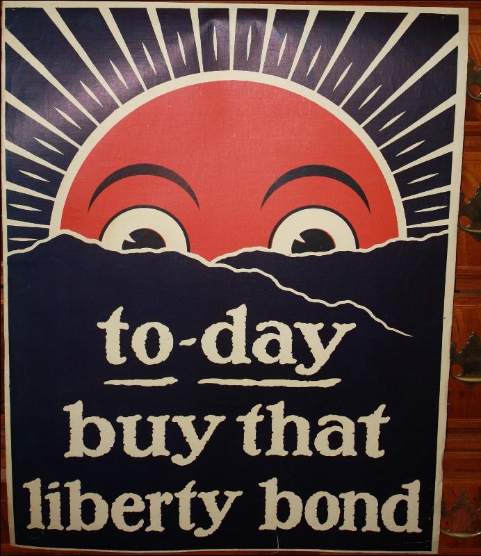 WWI Sunrise Sun Shining Liberty Bond Poster