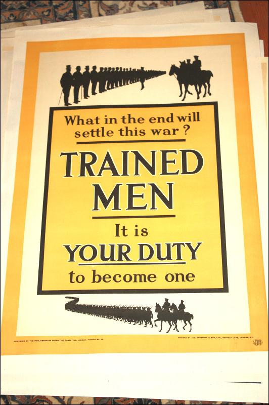 WWI British Trained Men Poster