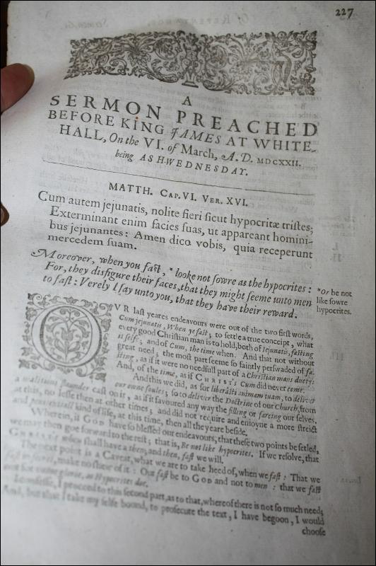 Antique Religious Sermon Whitehall Ash Wednesday