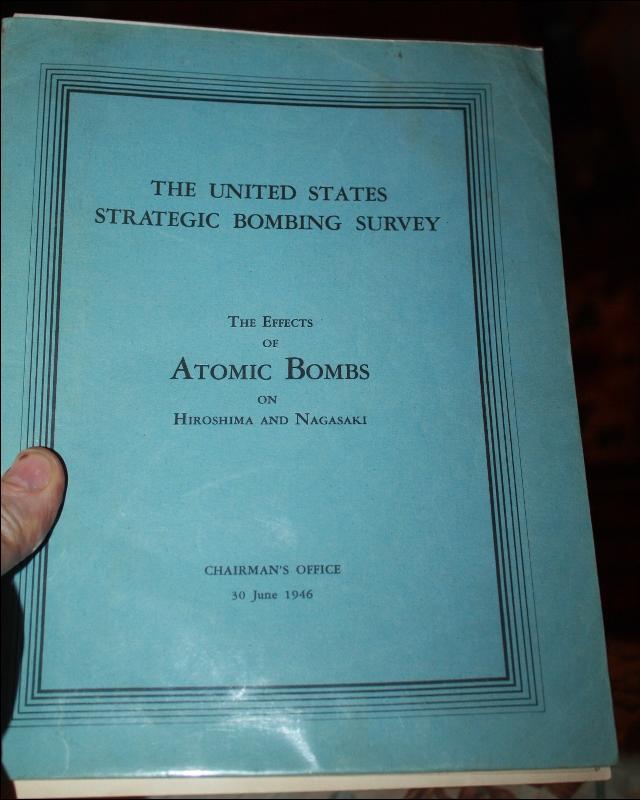 USA Military Bombing Survey Book with Maps Hiroshima Nagasaki 1946