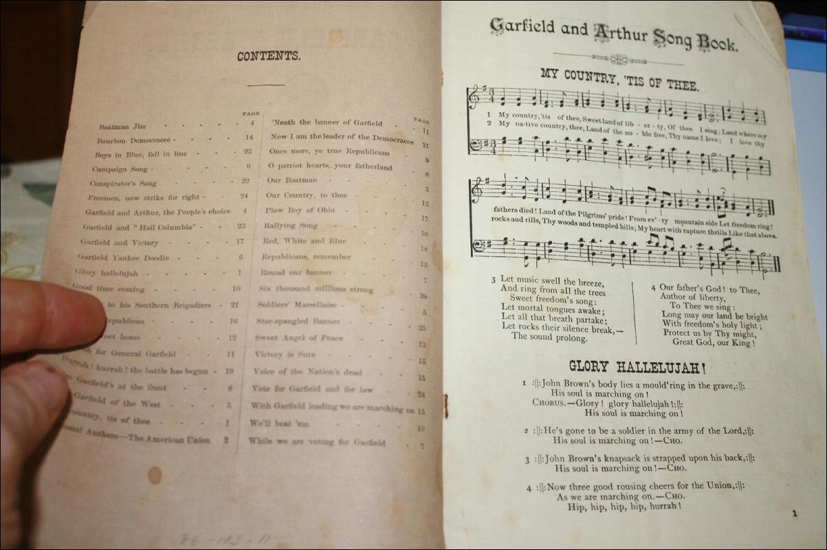 Garfield Arthur Songbook 1880