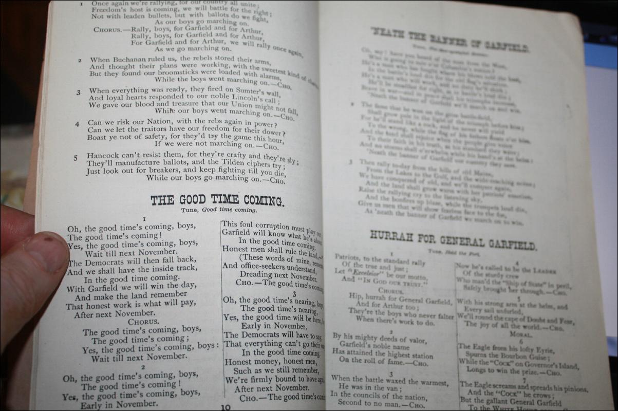 Garfield Arthur Songbook 1880