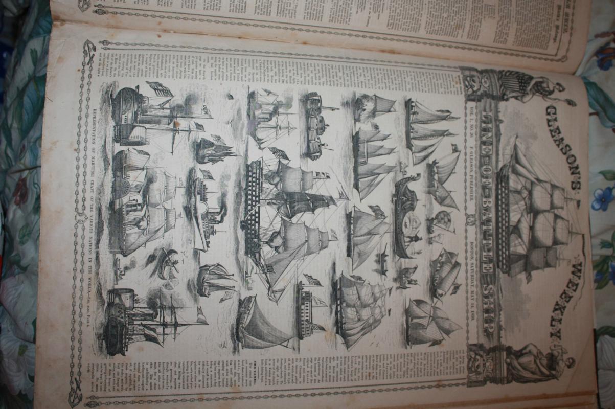 Gleason's Battle Ships Bound Book 1859