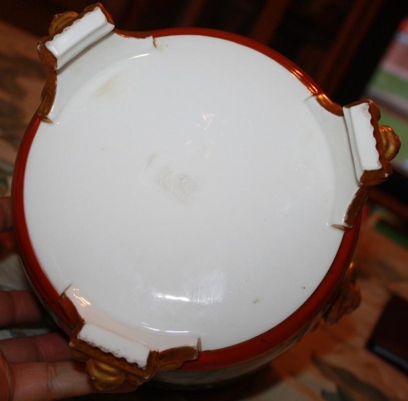 English Hand Painted Footed Wine Cooler
