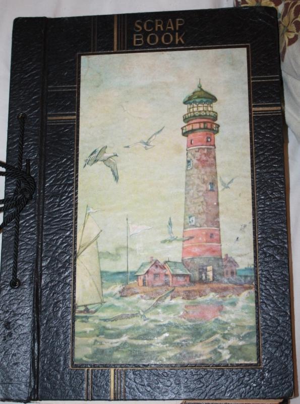 Scrapbook from 1930s with Hand Drawn Stamps Articles