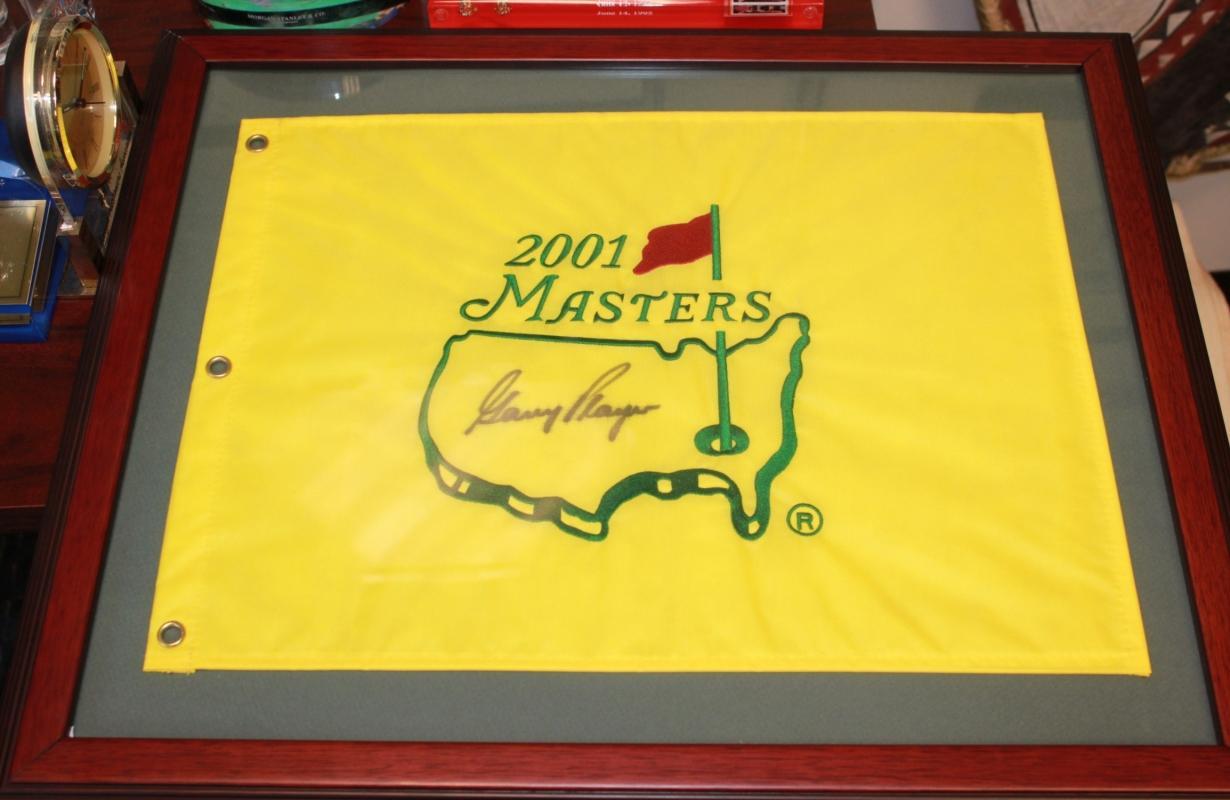 2001 Official Masters Flag Autographed by Gary Player