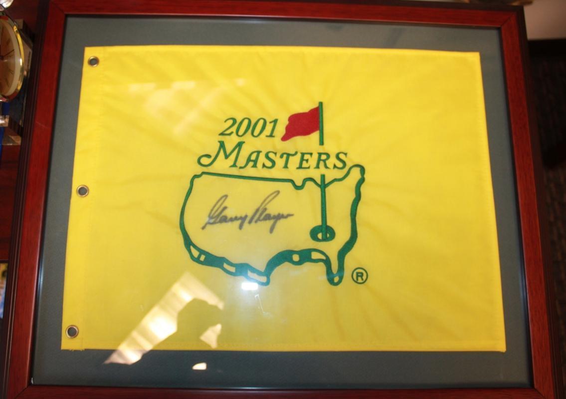 2001 Official Masters Flag Autographed by Gary Player
