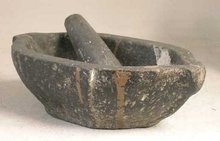 Carved Stone Mortar & Pestle