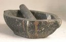 Carved Stone Mortar & Pestle