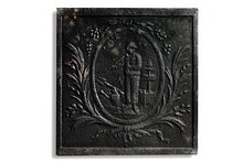 St. Fiacre Iron Fireback