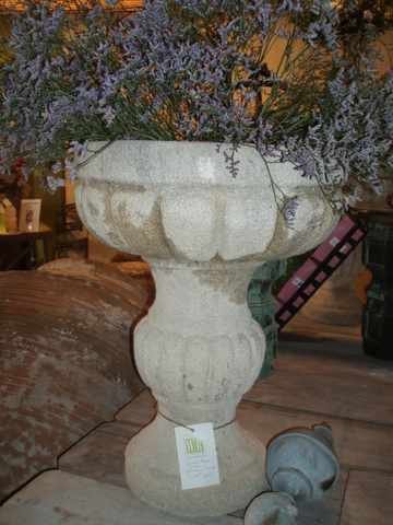 Pair of Limestone Urns