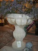 Pair of Limestone Urns