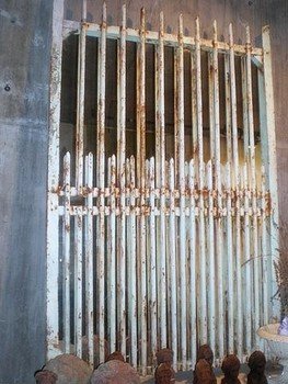 Salvaged Iron Gate Mirror