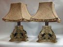 Pair of Acanthus Leaf Lamps