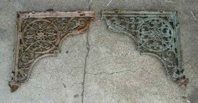 Pair of Victorian Cast Iron Brackets