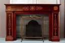 Empire Style Mahogany Wood Fireplace