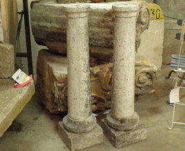 Pait of Antique Stone Columns
