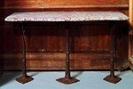 Iron Console Table with Marble Top