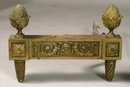 Pair of Empire Style Brass Andirons