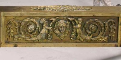 Pair of Empire Style Brass Andirons