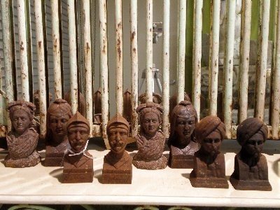 Antique Andiron Busts