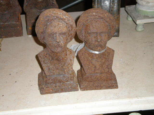 Antique Andiron Busts