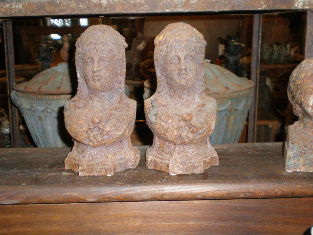 Antique Andiron Busts