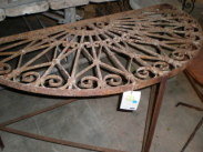 Iron Demi Lune Console table