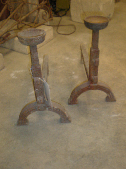 Pair of Country French Andirons