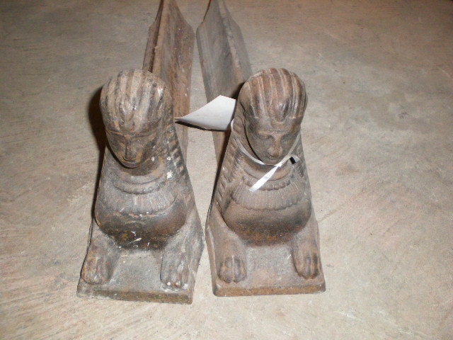 Pair of Sphinx Andirons