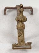 Pair of Antique Brass Andirons