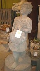 Statue of Girl With Basket