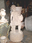 Statue of Girl With Basket