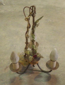 Vintage Three Arm Light Fixture